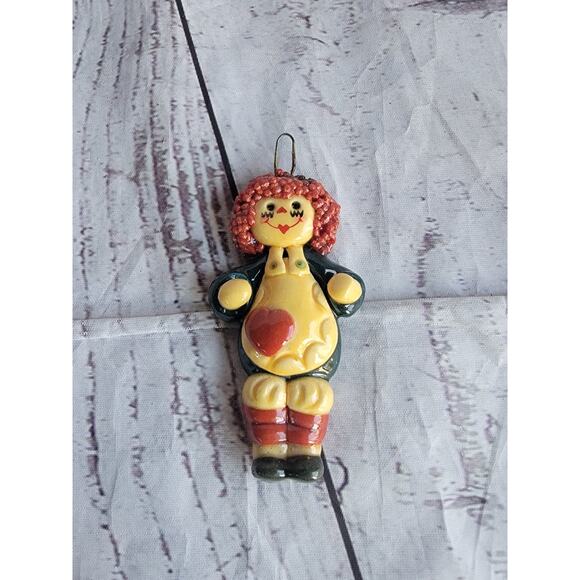 Vintage Raggedy Ann Salt Dough Christmas Ornaments 1984 - Picture 1 of 5